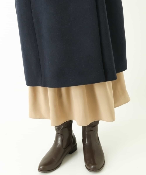 a.v.v（アーヴェヴェ）の「フーデッドロングダブルコート（ピーコート・レディース・アイボリー/ネイビー・38/34/40/36/42）」の19枚目の写真