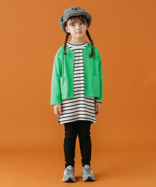 BAYFLOW（ベイフロー）の「スムーススナップカーディガン（KIDS）（カーディガン/ボレロ・キッズ・ブラック/アイボリー/グリーン・110cm/120cm/130cm/140cm）」の12枚目の写真