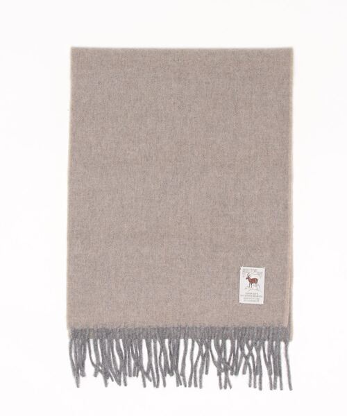 Hilltop（ヒルトップ）の「【HILLTOP/ヒルトップ 】マフラー　スカーフ　メリノウール（ストール/ショール・レディース・ネイビー/グレー/グレイッシュベージュ/ブラック/チャコールグレー・FREE）」の13枚目の写真