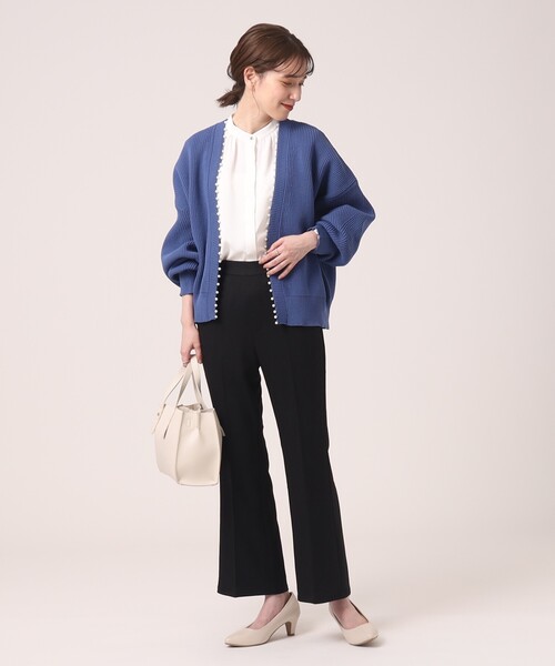 Cutie Blonde(キューティーブロンド)の「◆【なめらかタッチ】 センタープレス フレアパンツ(その他パンツ・レディース・ブラック/ブルー/ピンク系/ダークブラウン・02/03/01)」の6枚目の写真