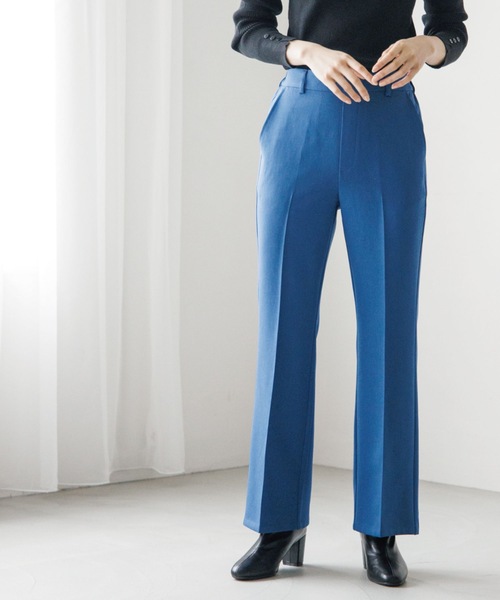 Cutie Blonde(キューティーブロンド)の「◆【なめらかタッチ】 センタープレス フレアパンツ(その他パンツ・レディース・ブラック/ブルー/ピンク系/ダークブラウン・02/03/01)」の4枚目の写真