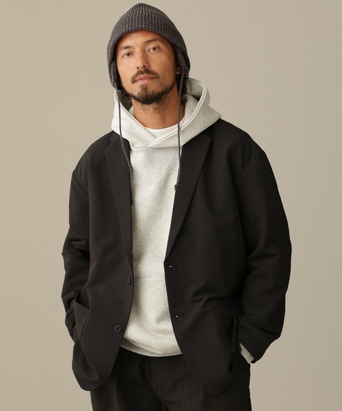 NANO universe（ナノユニバース）の「LB.03/シェルテックウォーム2Bラペルジャケット（テーラードジャケット・メンズ・ブラック/ブラウン/カーキ・S/M/L）」の2枚目の写真