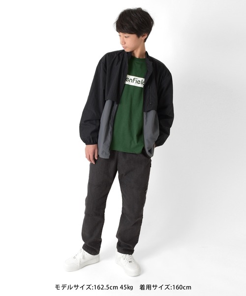GLAZOS（グラソス）の「【ラクパン】[ワイドテーパード]デニム・ダブルニーパンツ（その他パンツ・キッズ・インディゴブルー/ブラック/グレイッシュブルー・140cm/150cm/160cm/170cm）」の12枚目の写真