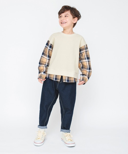 BRANSHES(ブランシェス)の「ガーデナーテーパードデニムパンツ(デニムパンツ・キッズ・その他/ネイビー/ブルー/グレー・110cm/90cm/130cm/150cm/100cm/120cm/140cm/160cm)」の8枚目の写真