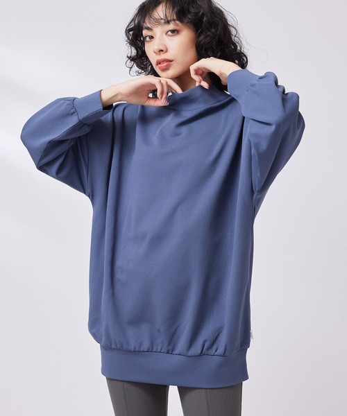 NERGY(ナージー)の「モックネックビッグプローバー(Tシャツ/カットソー・レディース・ダークブラウン/グリーン/ブルー/ブラック・FREE)」の1枚目の写真