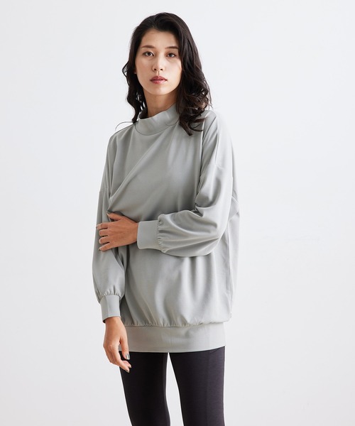 NERGY(ナージー)の「モックネックビッグプローバー(Tシャツ/カットソー・レディース・ダークブラウン/グリーン/ブルー/ブラック・FREE)」の10枚目の写真