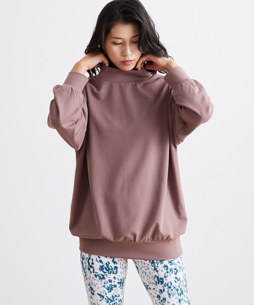 NERGY(ナージー)の「モックネックビッグプローバー(Tシャツ/カットソー・レディース・ダークブラウン/グリーン/ブルー/ブラック・FREE)」の9枚目の写真