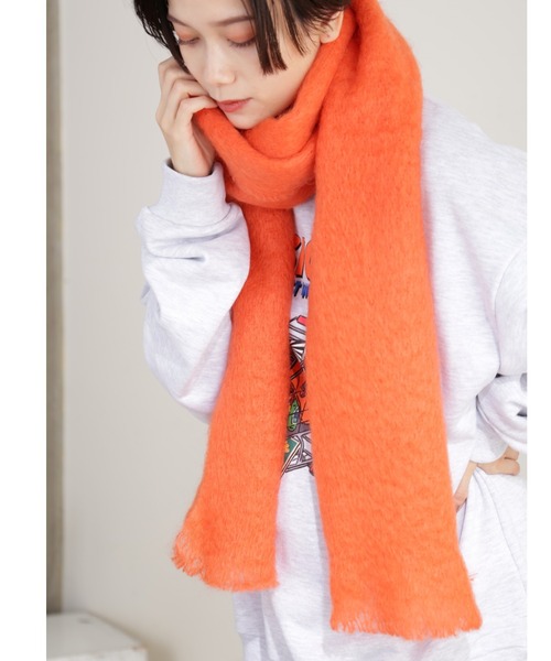 ROSE BUD（ローズバッド）の「(FOX FORD)マフラー（マフラー・レディース・ブルー/ライトグリーン/オレンジ・FREE）」の3枚目の写真