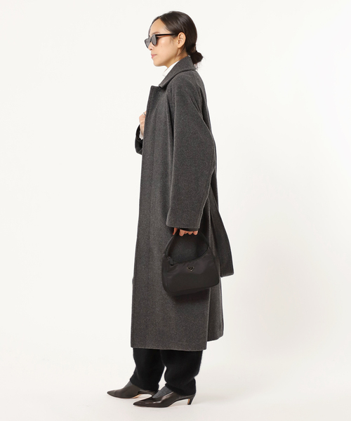 AP STUDIO（エーピーストゥディオ）の「【COUTURE D`ADAM / クチュールドアダム】別注 グレーバルカラーコート（ステンカラーコート・レディース・チャコールグレー・FREE）」の2枚目の写真