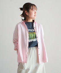 NOMBRE IMPAIR | リネンカルゼ製品染　ビッグシャツ(シャツ/ブラウス)
