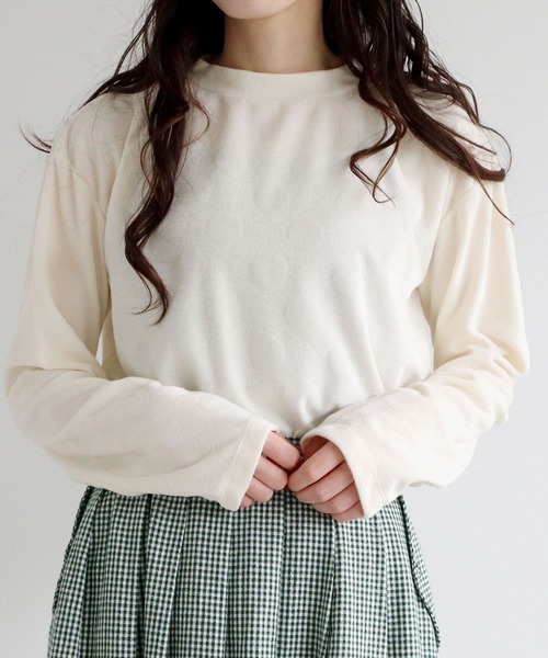 l'atelier du savon（アトリエドサボン）の「●C/E　ピンポンドット　ロンT（Tシャツ/カットソー・レディース・ブラック/アイボリー/ピンク・FREE）」の18枚目の写真