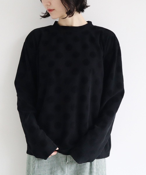 l'atelier du savon（アトリエドサボン）の「●C/E　ピンポンドット　ロンT（Tシャツ/カットソー・レディース・ブラック/アイボリー/ピンク・FREE）」の11枚目の写真