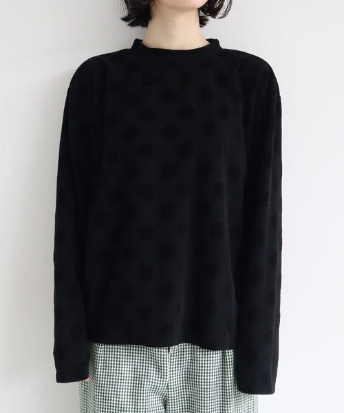 l'atelier du savon（アトリエドサボン）の「●C/E　ピンポンドット　ロンT（Tシャツ/カットソー・レディース・ブラック/アイボリー/ピンク・FREE）」の21枚目の写真