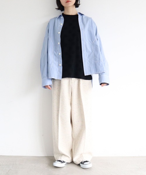 l'atelier du savon（アトリエドサボン）の「●C/E　ピンポンドット　ロンT（Tシャツ/カットソー・レディース・ブラック/アイボリー/ピンク・FREE）」の14枚目の写真