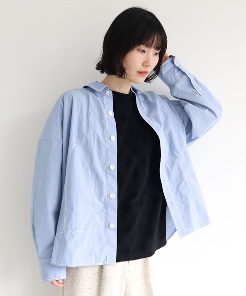 l'atelier du savon（アトリエドサボン）の「●C/E　ピンポンドット　ロンT（Tシャツ/カットソー・レディース・ブラック/アイボリー/ピンク・FREE）」の15枚目の写真