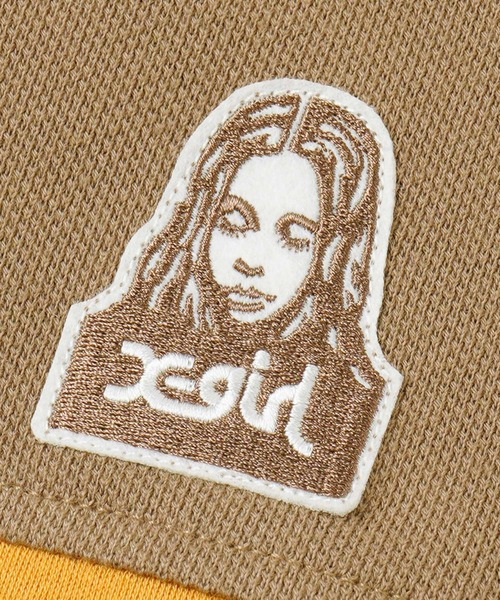 X-girl（エックスガール）の「CONTRAST STRIPE POLO SHIRT（Tシャツ/カットソー・レディース・ブラック/ホワイト/ブラウン・S/M）」の16枚目の写真