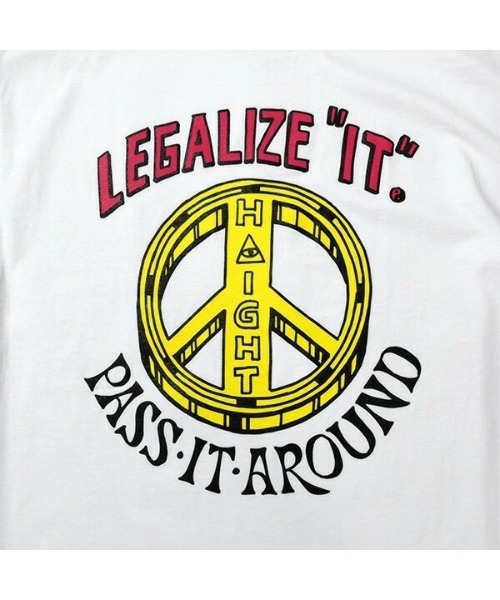 HAIGHT（ヘイト）の「ヘイト [HAIGHT] - × テクスタ [TEXTA] コラボ リガライズ イット グラフィック 半袖 Tシャツ [LEGALIZE IT TEE]（Tシャツ/カットソー・メンズ・ホワイト/パープル/ブラック・LARGE/X-LARGE/MEDIUM/SMALL）」の5枚目の写真