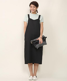 mystic | ミモレ丈Iラインワンピース(ワンピース)