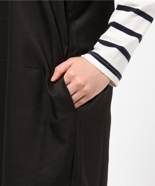 mystic（ミスティック）の「ミモレ丈Iラインワンピース（ワンピース・レディース・ベージュ/ネイビー/ブラック・ﾌﾘ-）」の8枚目の写真