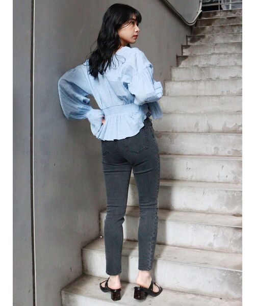 MURUA（ムルーア）の「カシュクールタックブラウス（シャツ/ブラウス・レディース・オレンジ/ホワイト/ブルー/ブラック・FREE）」の20枚目の写真