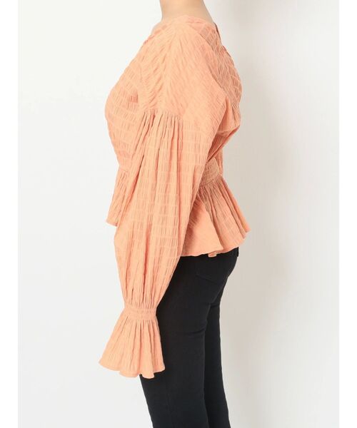 MURUA（ムルーア）の「カシュクールタックブラウス（シャツ/ブラウス・レディース・オレンジ/ホワイト/ブルー/ブラック・FREE）」の14枚目の写真