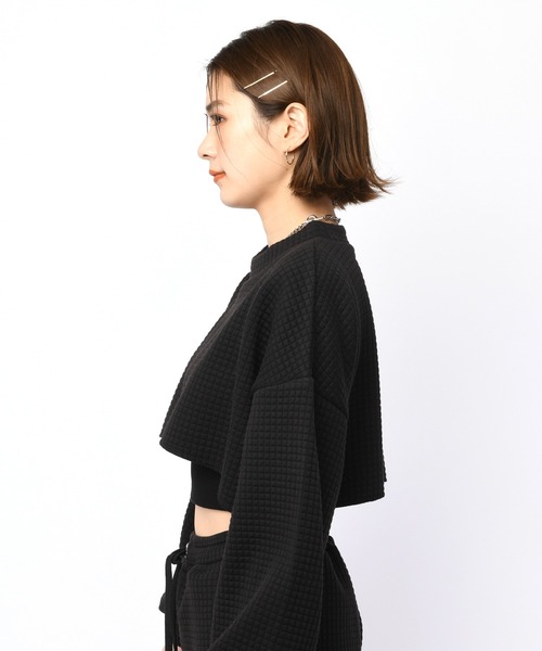 SPIRALGIRL(スパイラルガール)の「キルティングショートトップス×フレアパンツ <セット販売>(ワンピース・レディース・ホワイト/ブラック・FREE)」の13枚目の写真