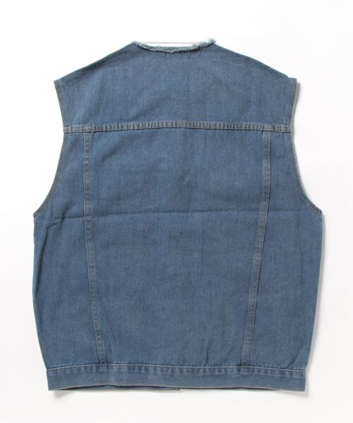 Ressaca（レサーカ）の「オーバーサイズ ノーカラーデニムベスト（ベスト・メンズ・ブラウン/ブルー・M/L/XL）」の15枚目の写真