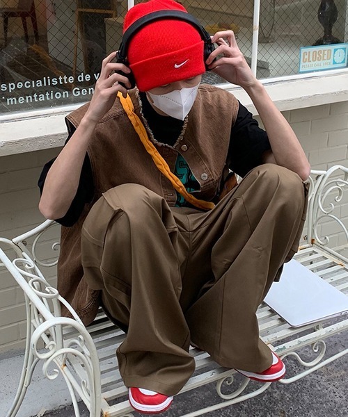 Ressaca（レサーカ）の「オーバーサイズ ノーカラーデニムベスト（ベスト・メンズ・ブラウン/ブルー・M/L/XL）」の18枚目の写真