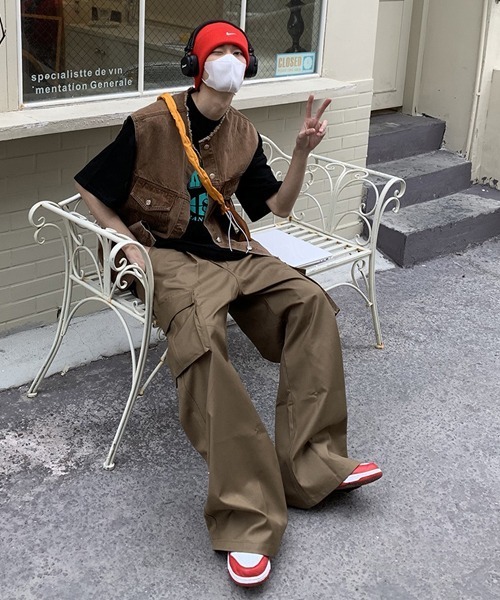 Ressaca（レサーカ）の「オーバーサイズ ノーカラーデニムベスト（ベスト・メンズ・ブラウン/ブルー・M/L/XL）」の19枚目の写真