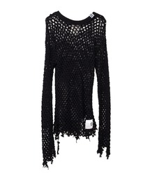 Crochet Mesh Knit Pullover