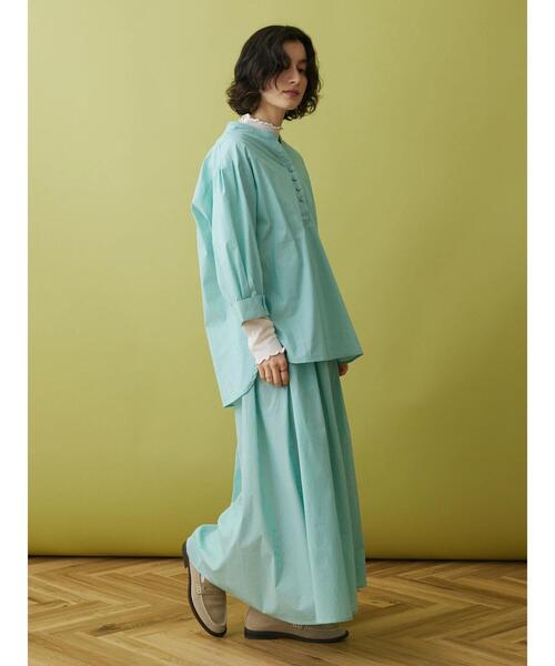 CRAFT STANDARD BOUTIQUE(クラフトスタンダードブティック)の「ストライプ7分袖スキッパーシャツ(シャツ/ブラウス・レディース・ネイビー系2/グリーン系その他3/サックスブルー系3・M/L)」の14枚目の写真