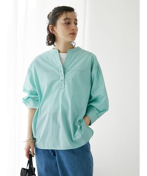CRAFT STANDARD BOUTIQUE(クラフトスタンダードブティック)の「ストライプ7分袖スキッパーシャツ(シャツ/ブラウス・レディース・ネイビー系2/グリーン系その他3/サックスブルー系3・M/L)」の17枚目の写真
