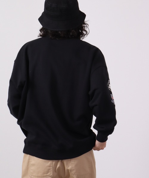STARTER BLACK LABEL(スターターブラックレーベル)の「STARTER BLACKLABEL 裏毛クルースウェットトレーナー(スウェット・メンズ・パープル/ブラック×イエロー/ブラック×パープル/ブラック/ブラック×グリーン/ライトアッシュグレー・XL/L/M)」の9枚目の写真