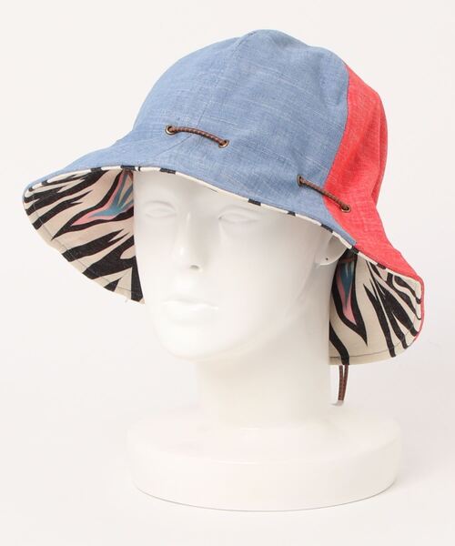 チャイハネ（チャイハネ）の「【チャイハネ】チュリバリバーシブルハット（ハット・レディース・ブルー/カーキ/オレンジ・FREE）」の3枚目の写真