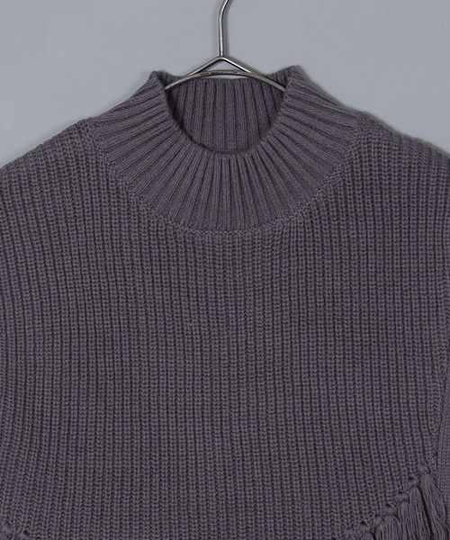 &g'aime（アンジェム）の「【&g’aime】フリンジアシメニットベスト（ベスト・レディース・チャコールグレー/グレイッシュベージュ/ライトグリーン・FREE）」の21枚目の写真