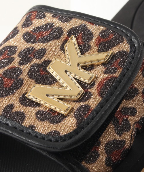 【極美品】✨MICHAEL KORS 24cm サンダル MK総柄 茶系 7M 極美品】✨MICHAEL KORS 24cm サンダル MK総柄 茶系 7M