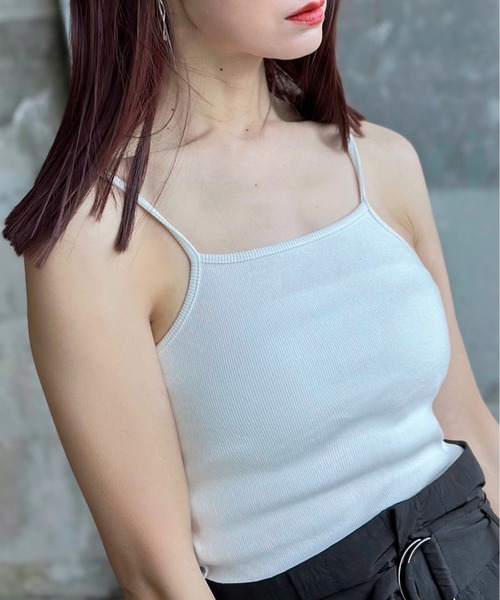 LVEU.(ラブユ.)の「【LVEU.】レイヤードスウェット&アメスリキャミセット / トップス カットソー スウェット プルオーバー キャミソール キャミ アメスリ セット レイヤード ブラック ホワイト(Tシャツ/カットソー・レディース・ホワイト/ブラック・FREE)」の8枚目の写真