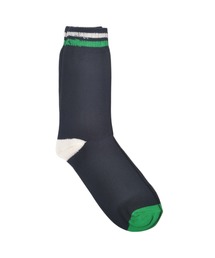 DEMOCRATIQUE SOCKS（デモクラティックソックス）の「【DEMOCRATIQUE SOCKS/デモクラティックソックス】クルーソックス靴下 "RELAX TWO STRIPE" from Denmark Copenhagen（ソックス/靴下）」