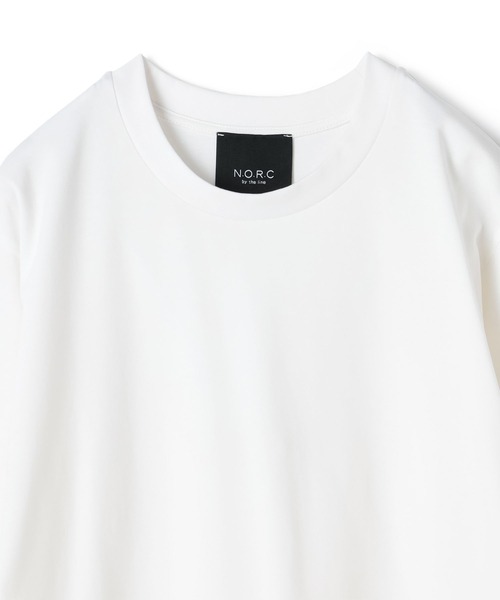 N.O.R.C by the line（ノークバイザライン）の「マルチファンクション5分袖ラウンドヘムTシャツ（Tシャツ/カットソー・レディース・オフホワイト/ブラック・S/M）」の14枚目の写真