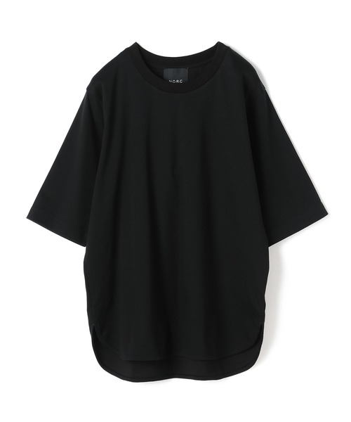N.O.R.C by the line（ノークバイザライン）の「マルチファンクション5分袖ラウンドヘムTシャツ（Tシャツ/カットソー・レディース・オフホワイト/ブラック・S/M）」の6枚目の写真