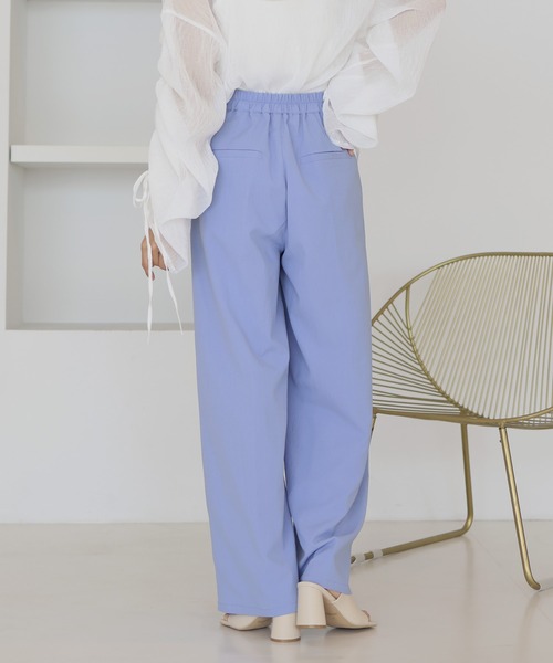 hellam（へラム）の「ワイドタックパンツ（スラックス・レディース・アイボリー/イエロー/ブラック/ブルー/グレー・FREE）」の18枚目の写真