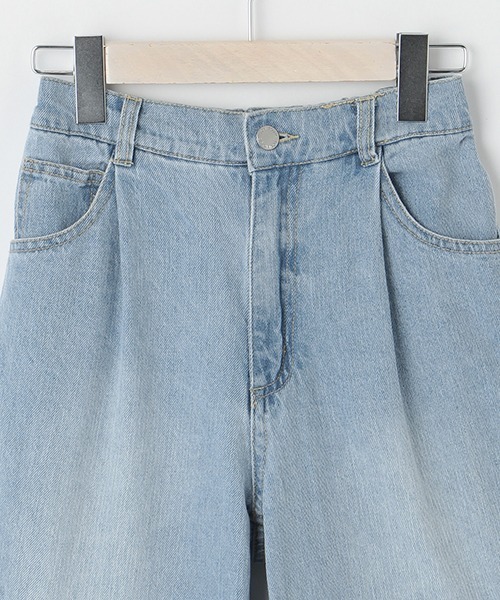LOVETOXIC（ラブトキシック）の「ダメージワイドパンツ（デニムパンツ・キッズ・サックスブルー・M/S/SS/L）」の6枚目の写真