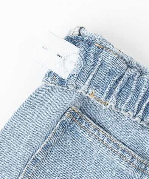 LOVETOXIC（ラブトキシック）の「ダメージワイドパンツ（デニムパンツ・キッズ・サックスブルー・M/S/SS/L）」の7枚目の写真