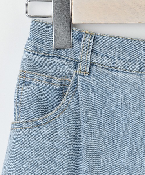 LOVETOXIC（ラブトキシック）の「ダメージワイドパンツ（デニムパンツ・キッズ・サックスブルー・M/S/SS/L）」の9枚目の写真