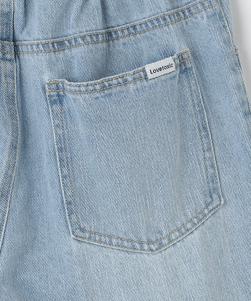 LOVETOXIC（ラブトキシック）の「ダメージワイドパンツ（デニムパンツ・キッズ・サックスブルー・M/S/SS/L）」の12枚目の写真
