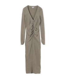 JAMES PERSE | ブラッシュドコットンジャージー シャーリングワンピース WRBJ6724(ワンピース)