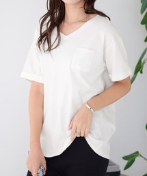 綿100%ポケット付ゆるTシャツ