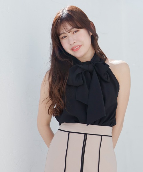 LIPSERVICE（リップサービス）の「charme flower 2way ブラウス（シャツ/ブラウス・レディース・その他1/アイボリー/ブラック/その他2・FREE）」の3枚目の写真