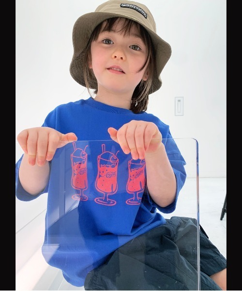 GROOVY COLORS(グルービーカラーズ)の「天竺 CREAM SODA BALOON Tシャツ(Tシャツ/カットソー・キッズ・ホワイト/ブルー・140/130)」の8枚目の写真