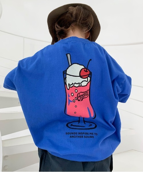 GROOVY COLORS(グルービーカラーズ)の「天竺 CREAM SODA BALOON Tシャツ(Tシャツ/カットソー・キッズ・ホワイト/ブルー・140/130)」の9枚目の写真